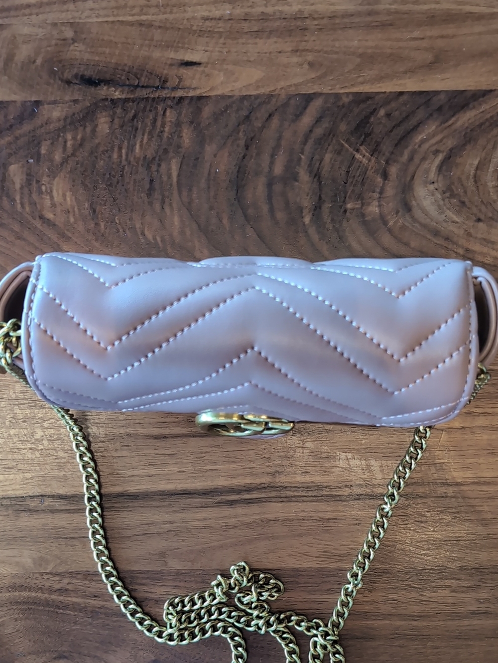 G U C C I Matelasse Mini GG Marmont Shoulder Bag Porcelain Rose - Picture 8 of 17